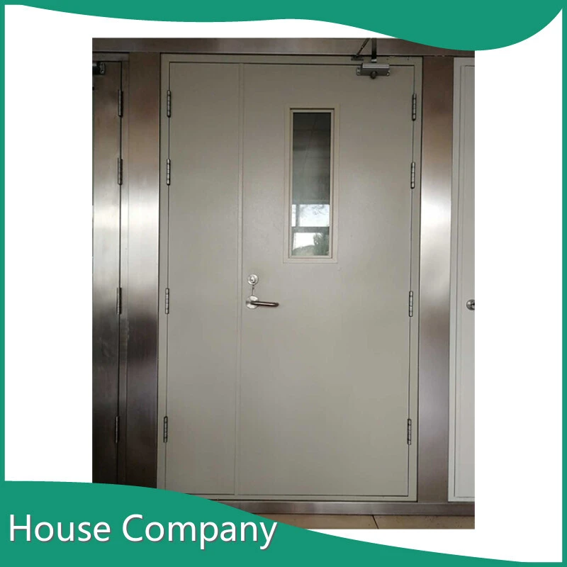 Fire Fighting Access Metal Doors Interior Double Leaf Custom 90 Minute Fireproof Flush Door1 1