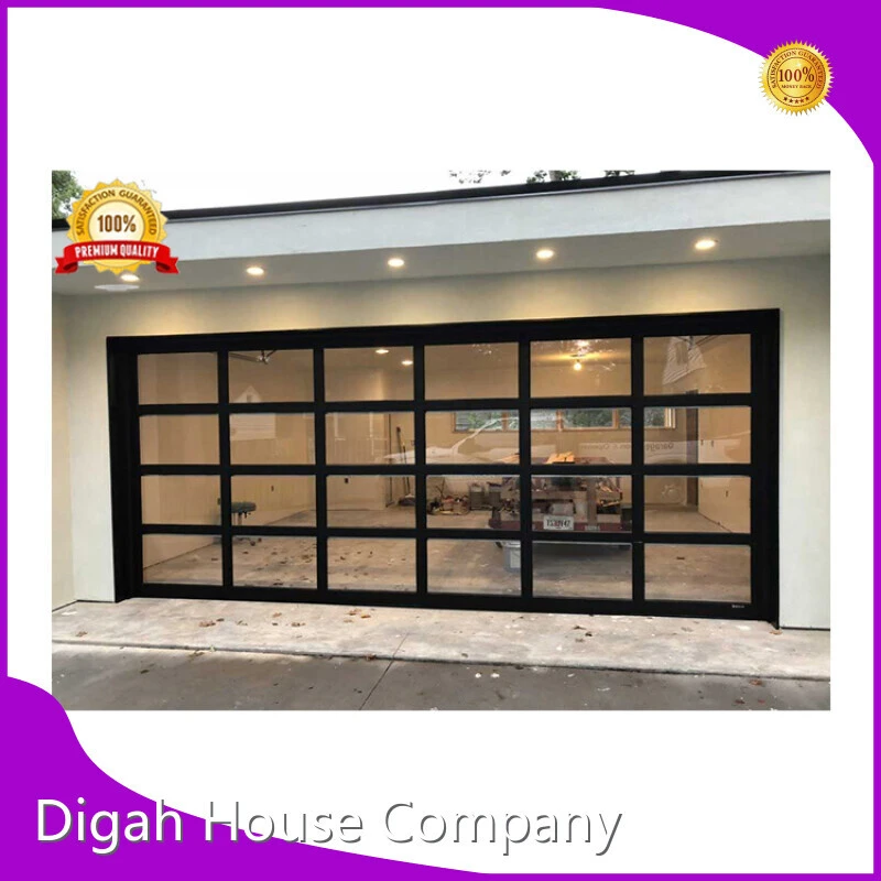 Modern Aluminium Frame Polycarbonate Garage Door 16x8 Feet Transparant Polycarbonate Overhead Door 1