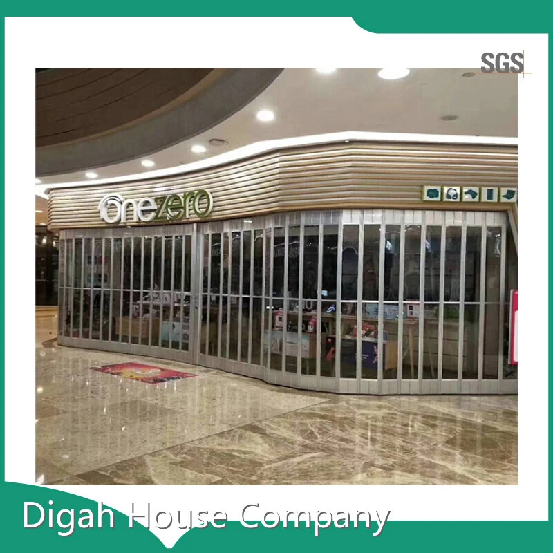 High Quality Shop Folding Doors Custom Clear/Frosted Store Folding Shutters Price Direct From Factory 1