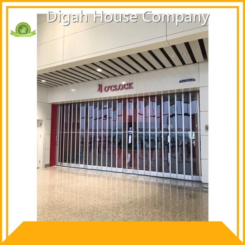 Translucent Polycarbonate Bifold Door Customized Clear Glazing or Smoked Plastic Panels Folding Shutter Doors 1
