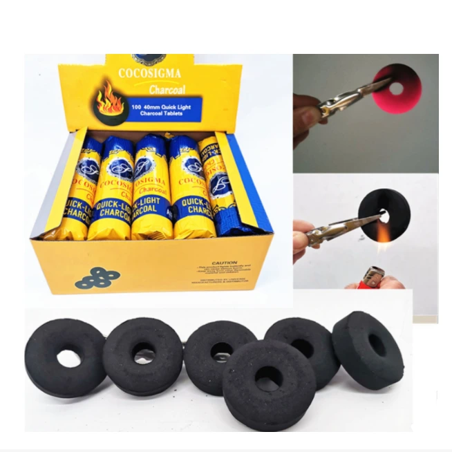 Cheapest factory price natural round shisha hookah charcoal 1