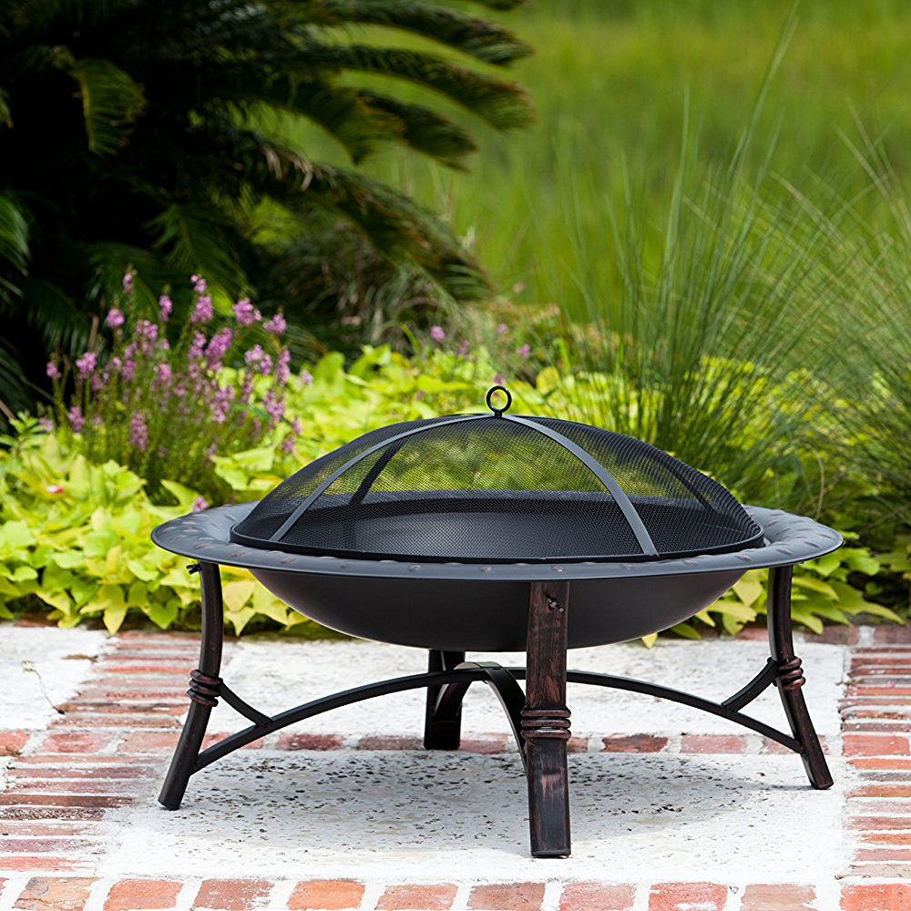 Factory direct sell large 30 inch fire pit round charcoal outdoor fire bowl