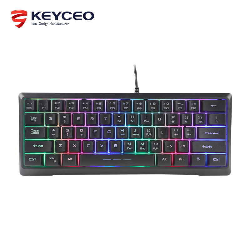  KY-K9961 Silent 60% Gaming Keyboard, RGB Backlit Ultra-Compact Mini Keyboard 6