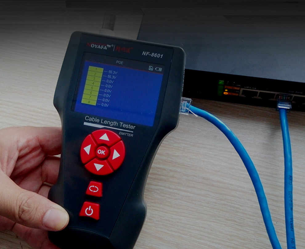 Noyafa multi functioned cable length tester cable tracker NF-8601 with PoE/PING/Port 6