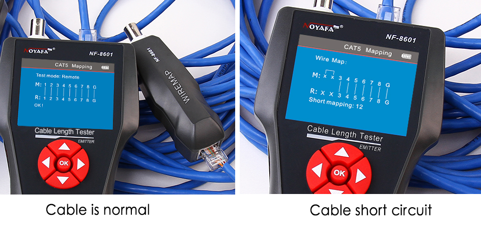 Noyafa multi functioned cable length tester cable tracker NF-8601 with PoE/PING/Port 10