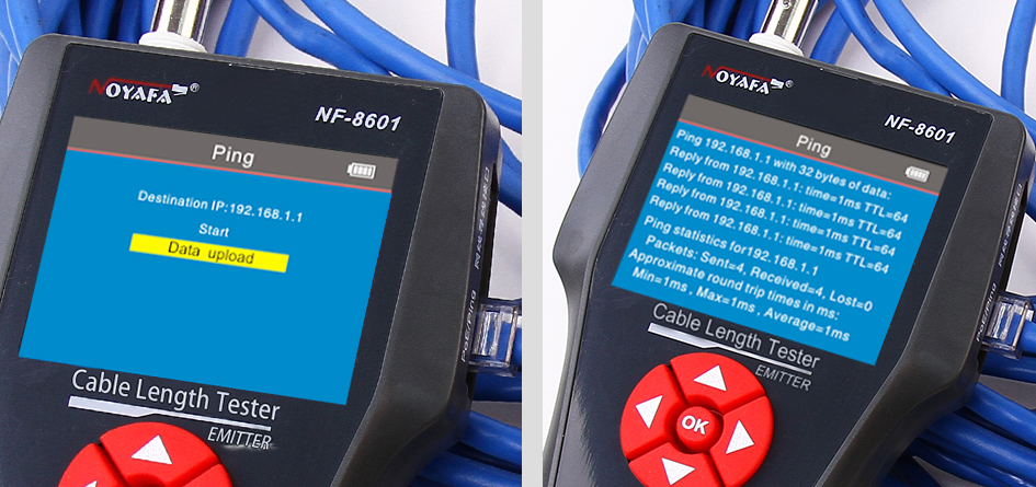 Noyafa multi functioned cable length tester cable tracker NF-8601 with PoE/PING/Port 15