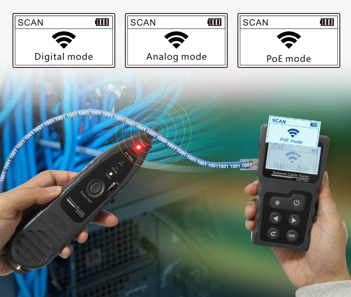 Toner and probe 3 cable tracking modes built-in NF-8209 with cable continuity testing 10