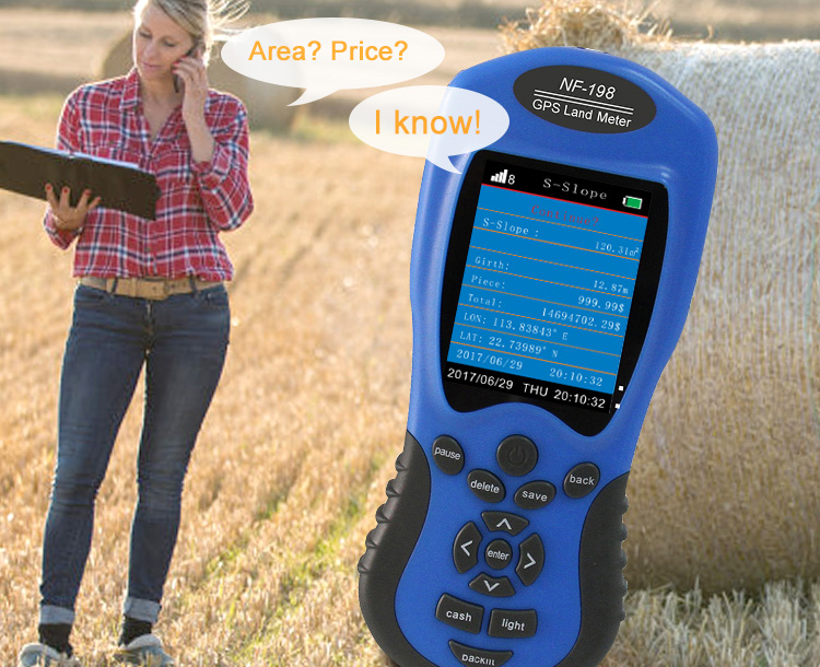 Noyafa Newly designed NF-198 smart portable multi function integrated GPS land meter 6