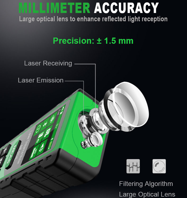 NF-274L Distance area volume measurement and digital level multiple functions Green laser 9