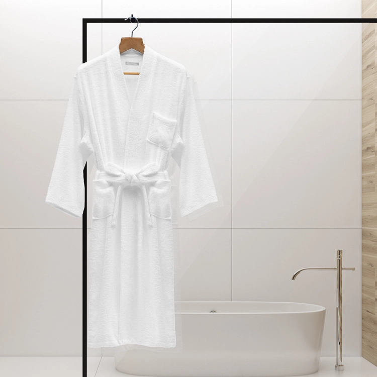 ELIYA Super Soft Terry Material High GSM White Bathrobe with Good Water Absorbance 1