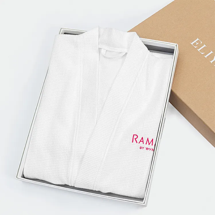 Best Best Hotel Robes to Buy 100% Cotton Waffle Material Suppliers for Hotels 6