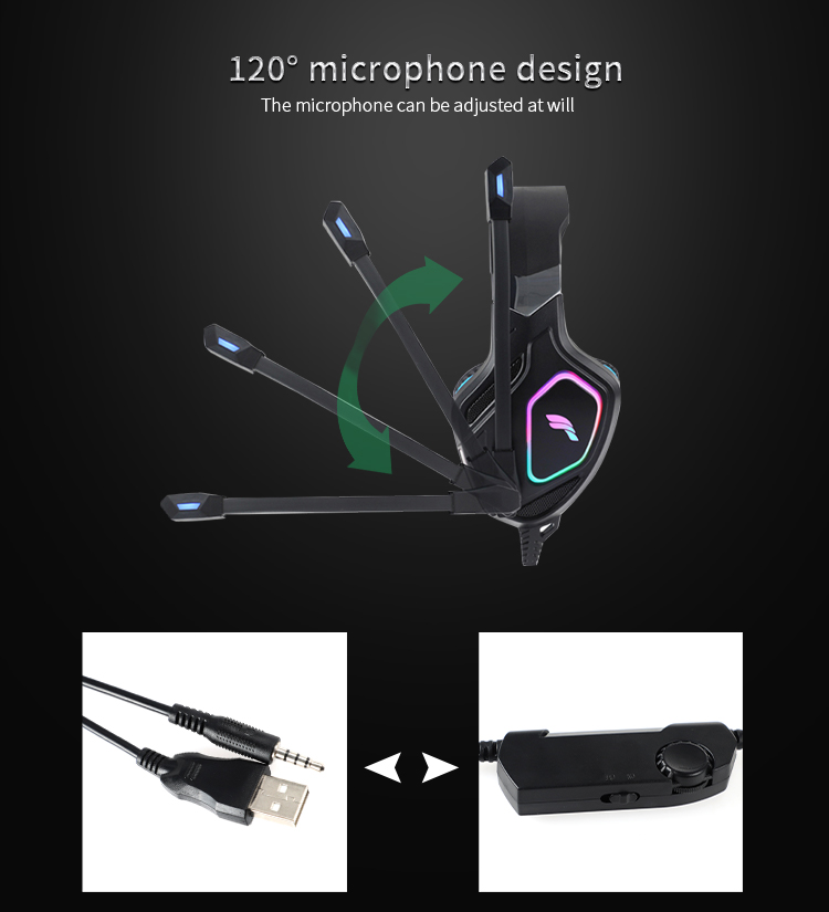 KY-H047 New design USB gaming headphone 12