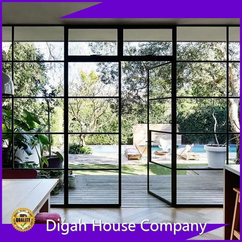 Wholesale White/Black/Silver/Wood Grain/Customize Aluminium Frame Swinging Grill Doors Factory Digah Company Brand 1