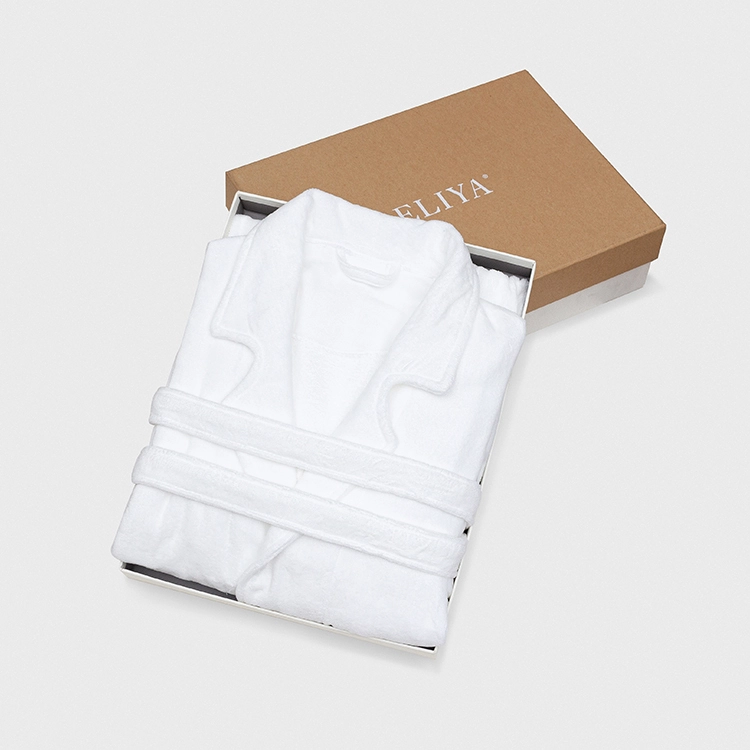 ELIYA Luxury High Quality Velour Bathrobe White Cotton Bathrobe Hotel Bathrobe Manufacturing 1