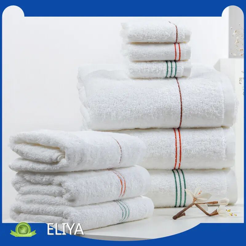 ELIYA 100% coton hôtel 5 étoiles multicolores lignes de broderie ensemble serviette-1 1