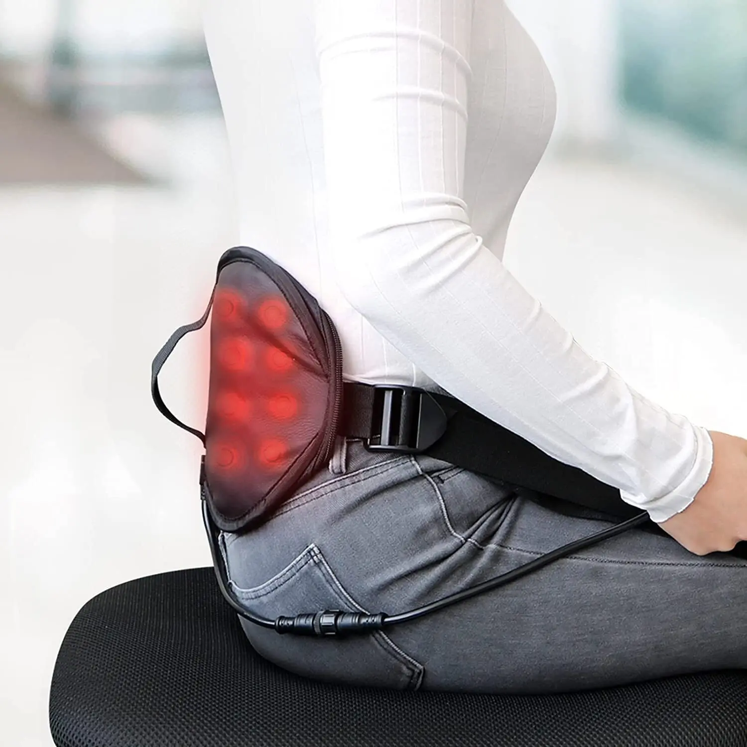 Coussin chauffant infrarouge UTK, correcteur de posture assise arrière 1