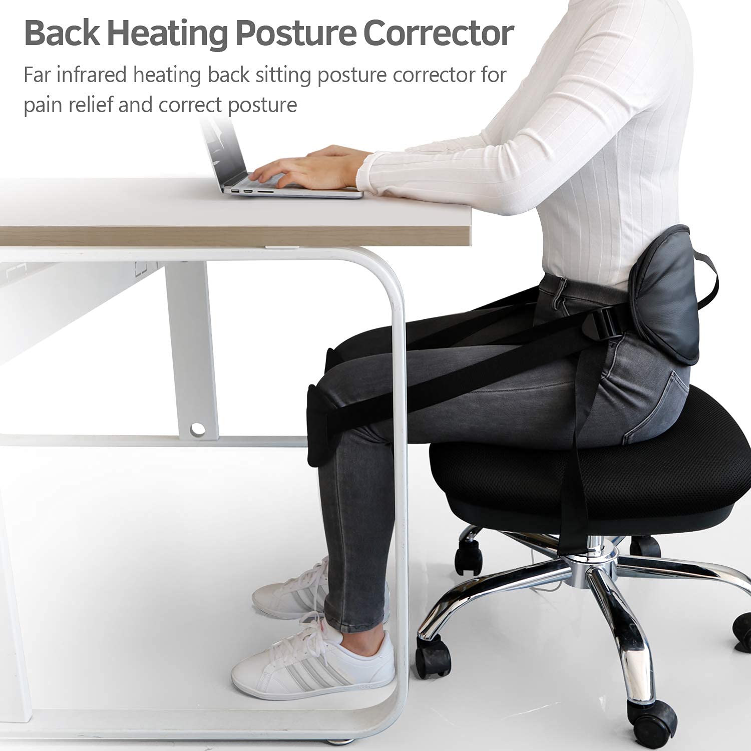 UTK Infrared Heating Back Sitting Posture Corrector, Lower Back Brace