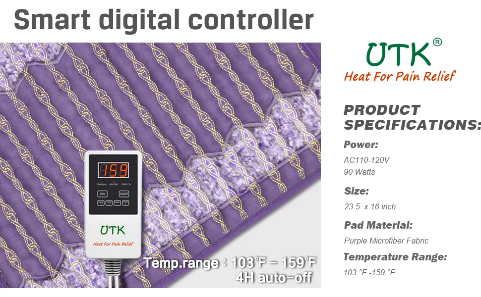 StartWarm Amethyst Stone Infrared Heating Pad, S-pro 12