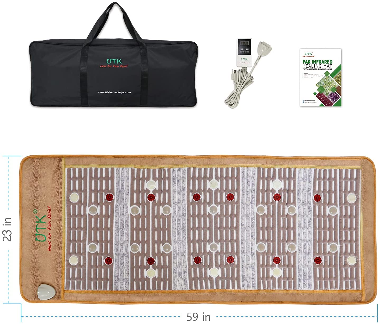 UTK Medium Plus Infrared Light Therapy Mat, Far Infrared Heating Pad