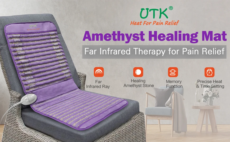 StartWarm Amethyst Stone Far Infrared Heating Chair Pad 10
