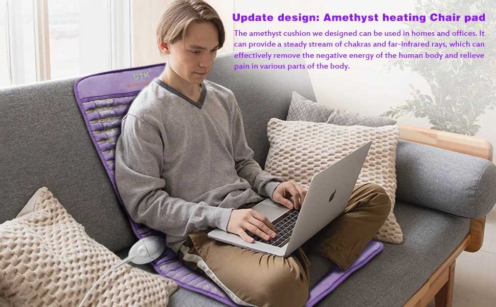 StartWarm Amethyst Stone Far Infrared Heating Chair Pad 12
