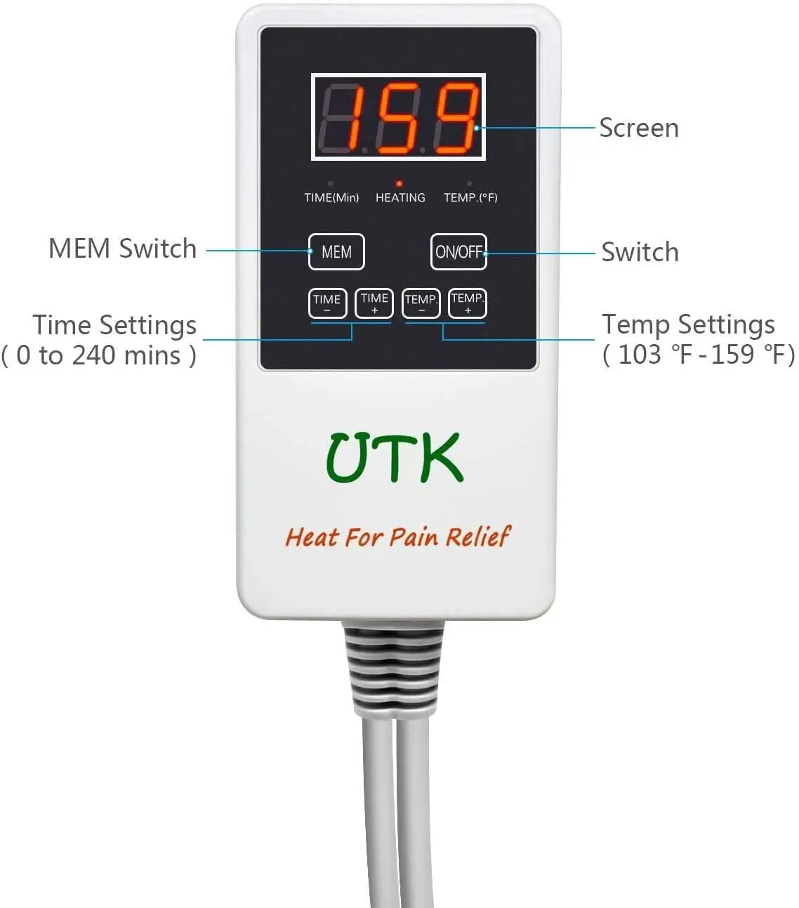 Heating Bed for Back Pain UTK-1 7