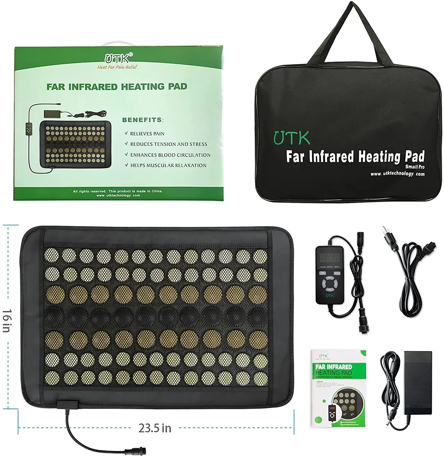 Heizkissen für Rückenschmerzen Rücken H21S2 Bulk Kaufen Jade und Turmalinsteine ​​UTK 9
