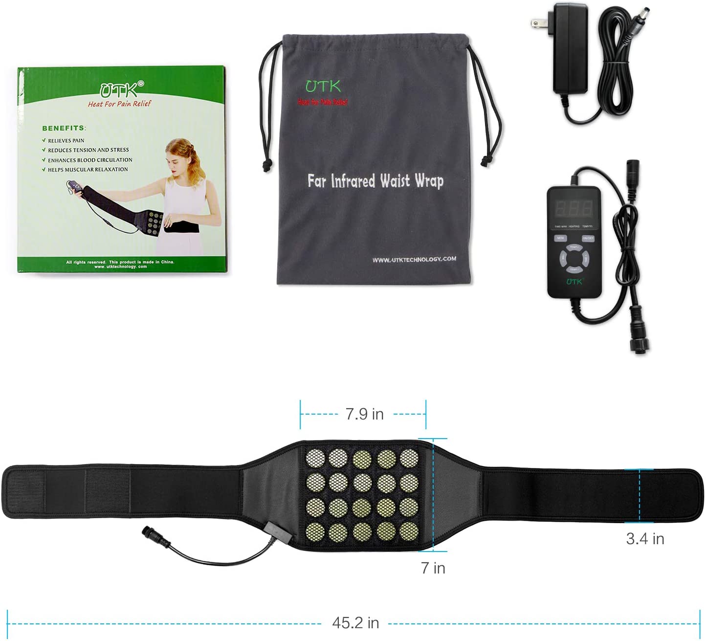 UTK Infrared Jade Heating Pad For Cramps Period Pain Waist Pain