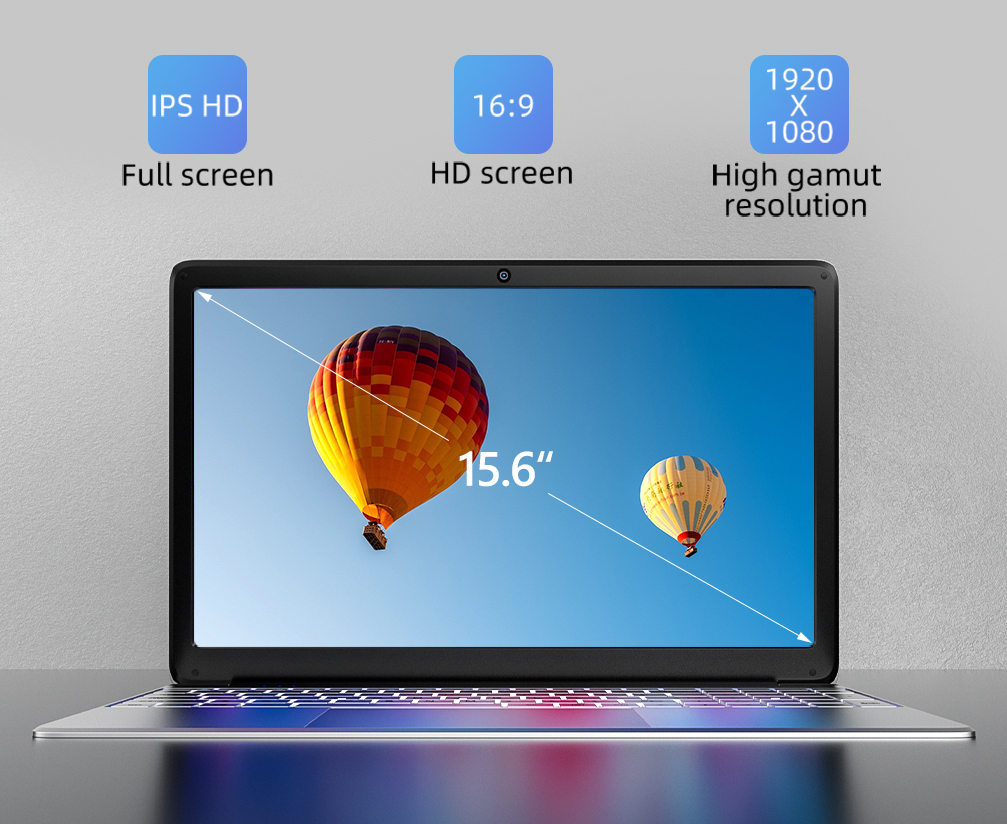 KUU A8S Pro 15,6 pouces 1920*1080 écran IPS processeur Intel J4125 argent jusqu'à 2,7 GHz ordinateur portable 16