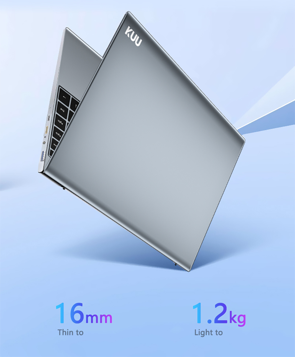KUU Yobook Pro Laptop in Metallo 13,5 pollici 3K IPS Schermo Intel Celeron N4120 Windows10 Pro Office Laptop 13