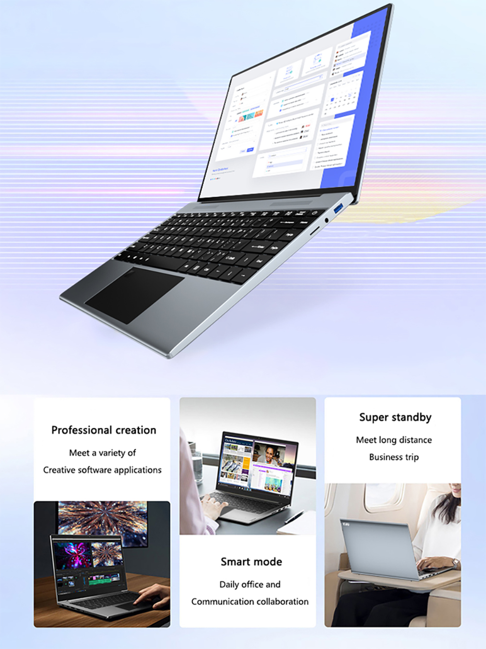 KUU Yobook Pro Laptop in Metallo 13,5 pollici 3K IPS Schermo Intel Celeron N4120 Windows10 Pro Office Laptop 20