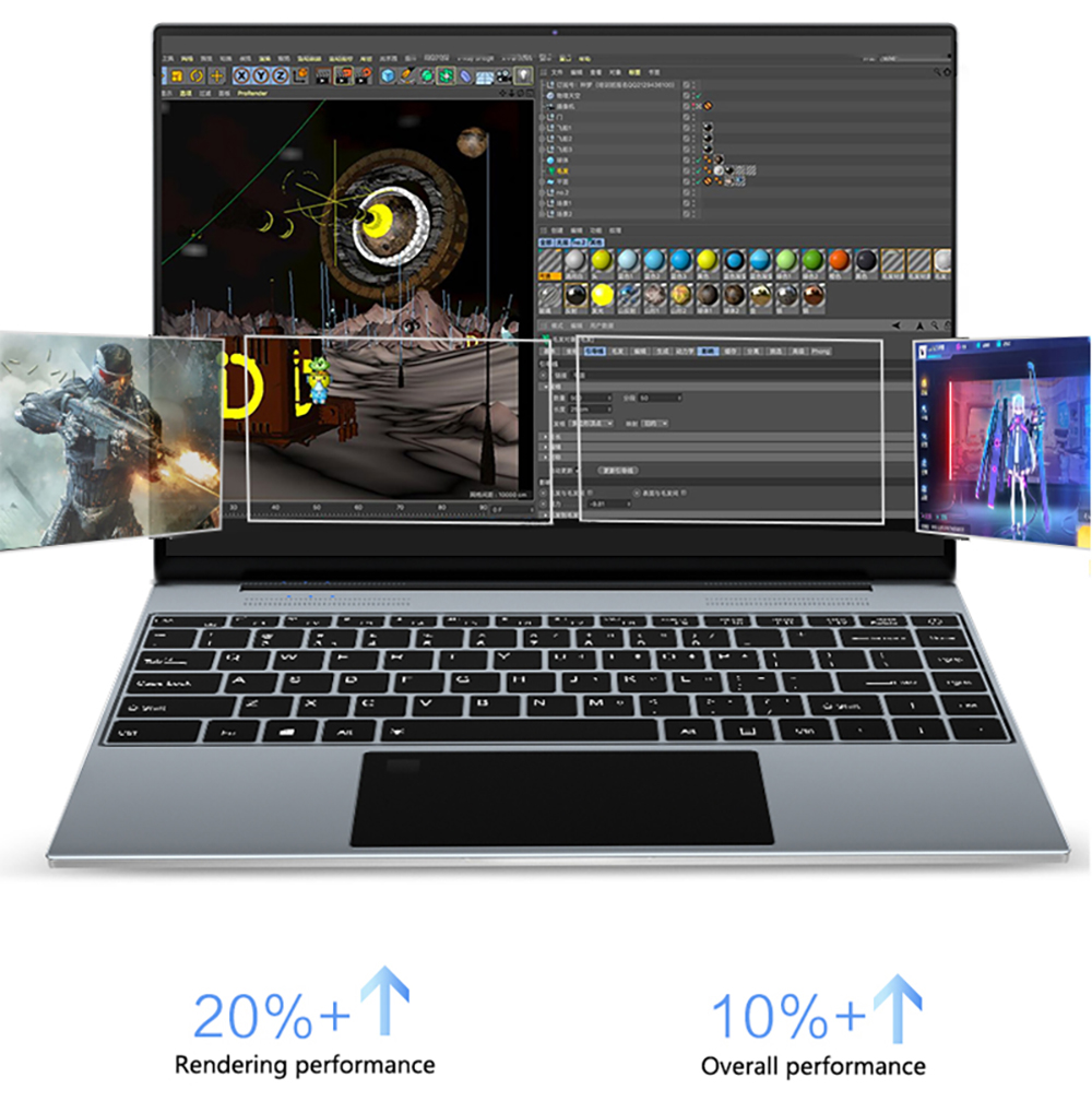 KUU Yobook Pro Laptop in Metallo 13,5 pollici 3K IPS Schermo Intel Celeron N4120 Windows10 Pro Office Laptop 18