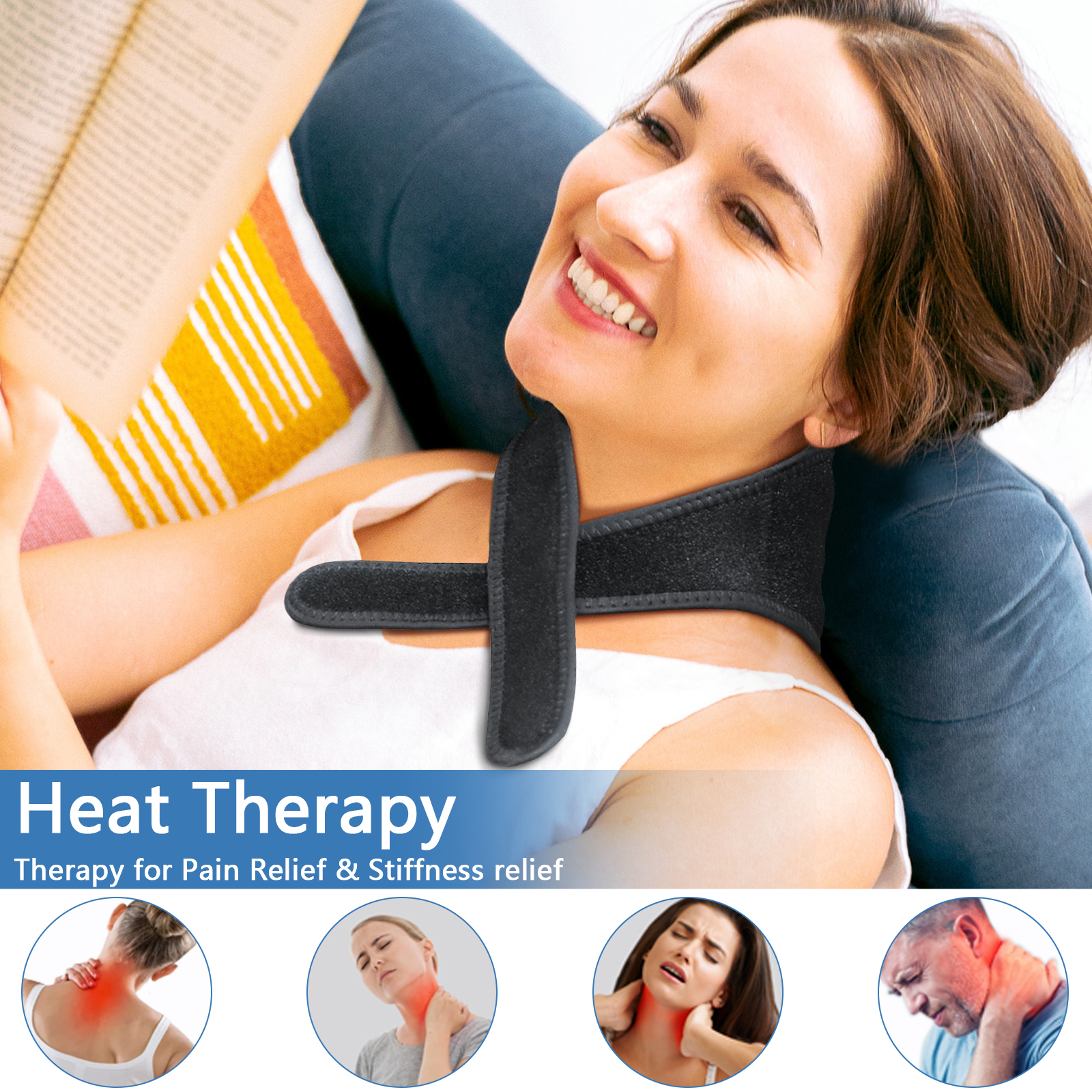 New Design UTK far Infrared Electric Weighted Neck Heating Pad with