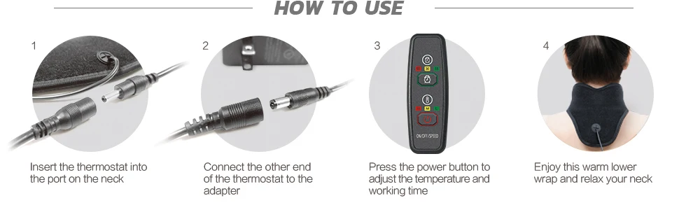 StartWarm Far Infrared Weighted Neck Heating Pad with Tourmaline Beads 14