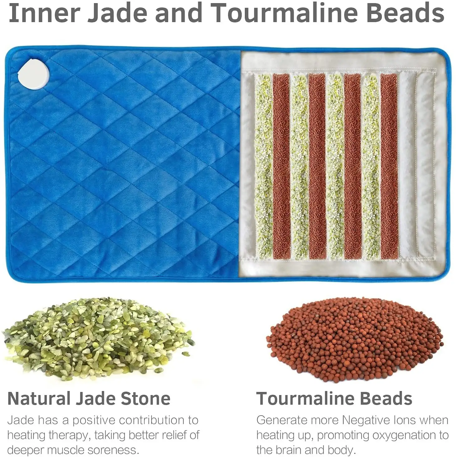 Custom Back Jade Stone Heating Pad Small UTK 4