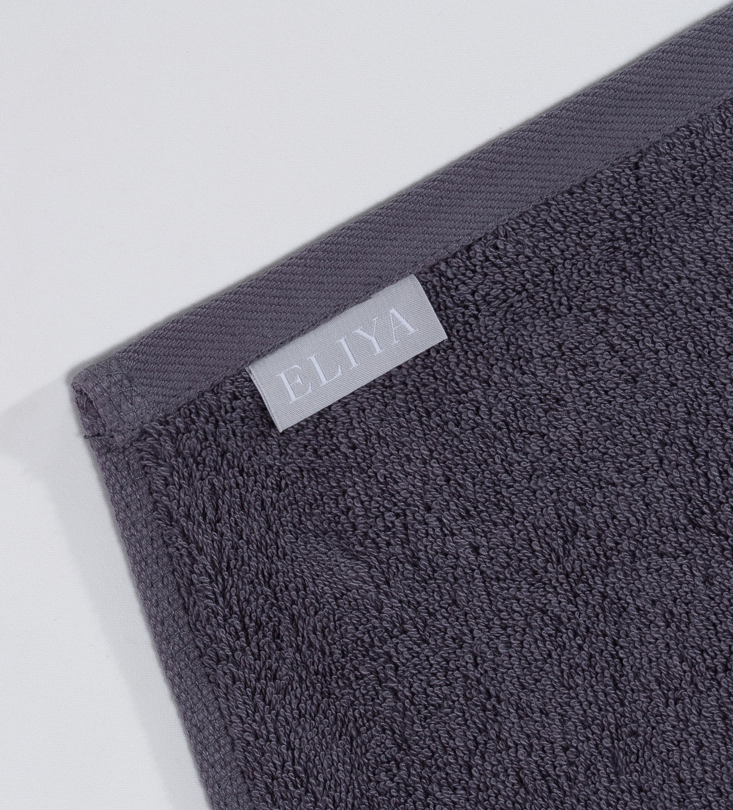 Conjunto de toalla de mano de baño gris de cinco estrellas con borde de lujo 100% algodón al por mayor 14