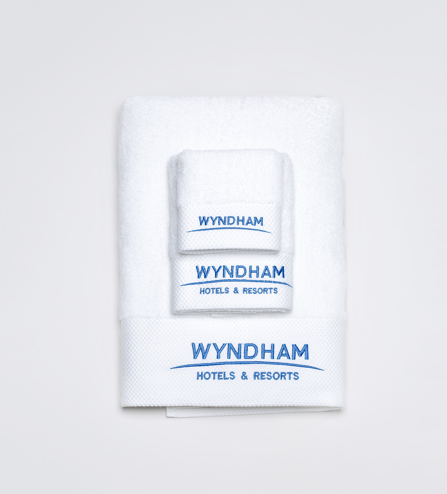 Juego de toallas de baño con logotipo bordado de cinco estrellas Wyndham, suministro de fábrica 16