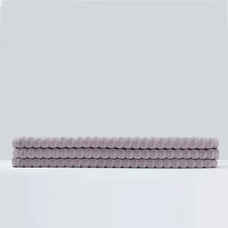 Custom ELIYA Cotton Stripe Bath Mat Purple Manufacture 1