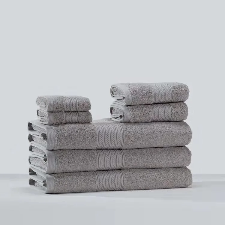 Luxury High Quality Cotton Towel Set Dark Grey Bath Towel ELIYA 1