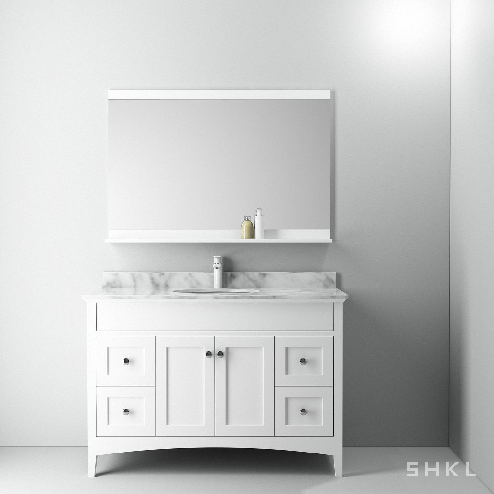 White Oak Bathroom Vanity With Sink Shkl Bv159d 8049