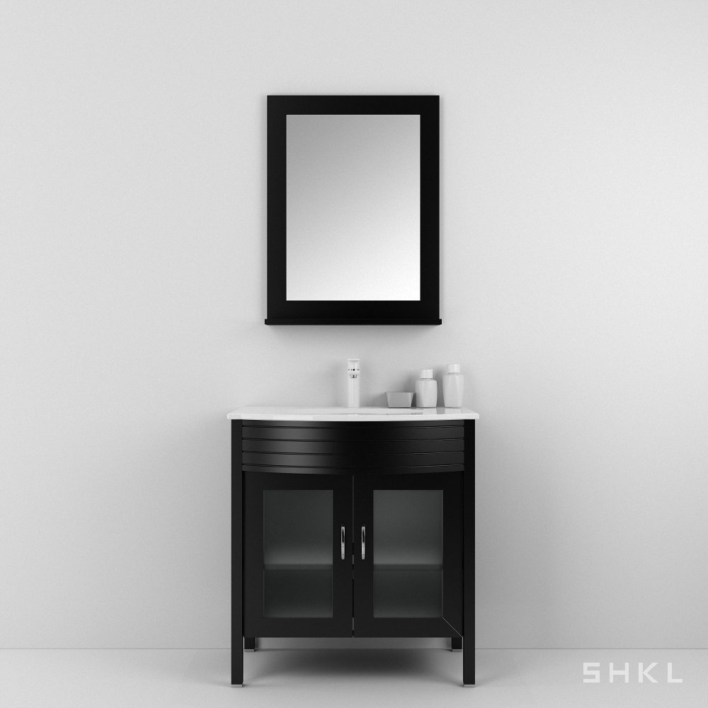 Black American Bathroom Vanity with Sink SHKL BV160D
