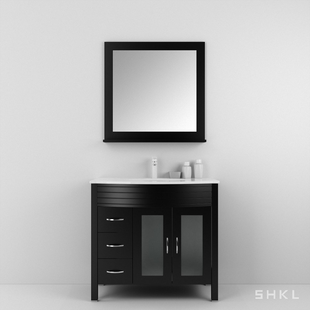 Black American Bathroom Vanity with Sink SHKL BV160D