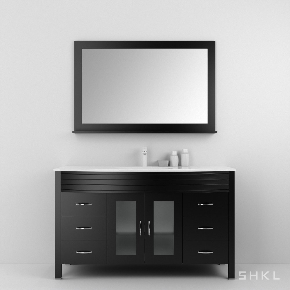 Black American Bathroom Vanity with Sink SHKL BV160D