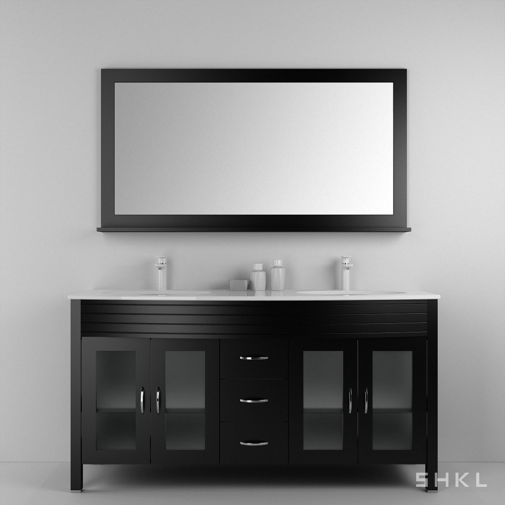 Black American Bathroom Vanity with Sink SHKL BV160D
