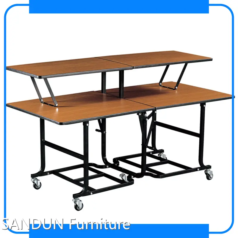 Hot Hotel Banquet Restaurant Conference Meeting Event Party Hall Etc. Adjustable Folding Table Hotel Banquet Restaurant Conference Mee... 1