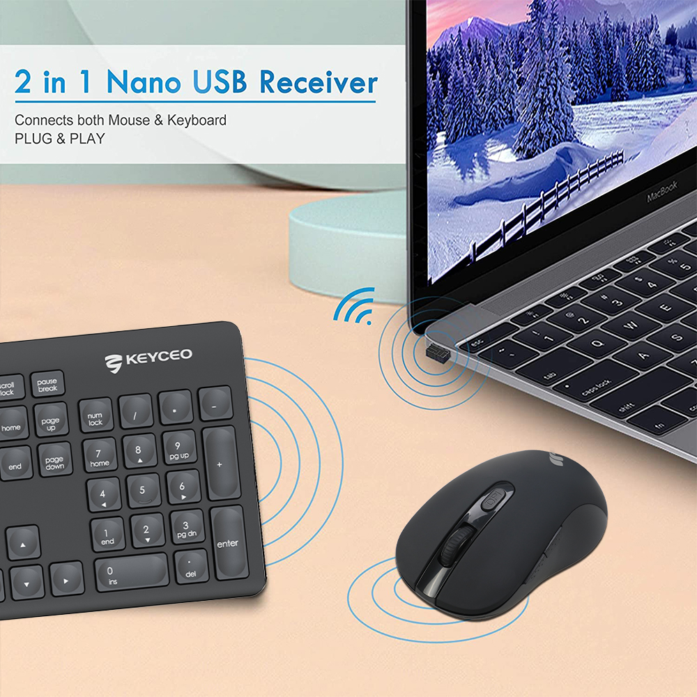 Wireless Mechanical Keyboard and Mouse Combo Wireless Mechanical
