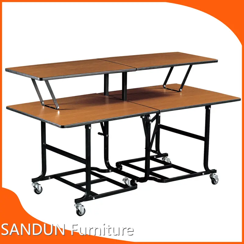 Hotel Banquet Restaurant Conference Meeting Event Party Hall Etc. SANDUN Furniture Brand Adjustable Folding Table Factory 1