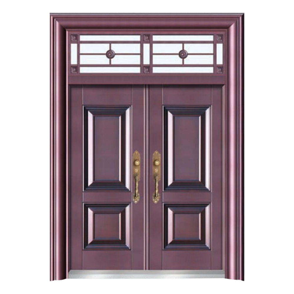 New Modern Design Best Cost Entrance Door Double Leaf Exterior Main