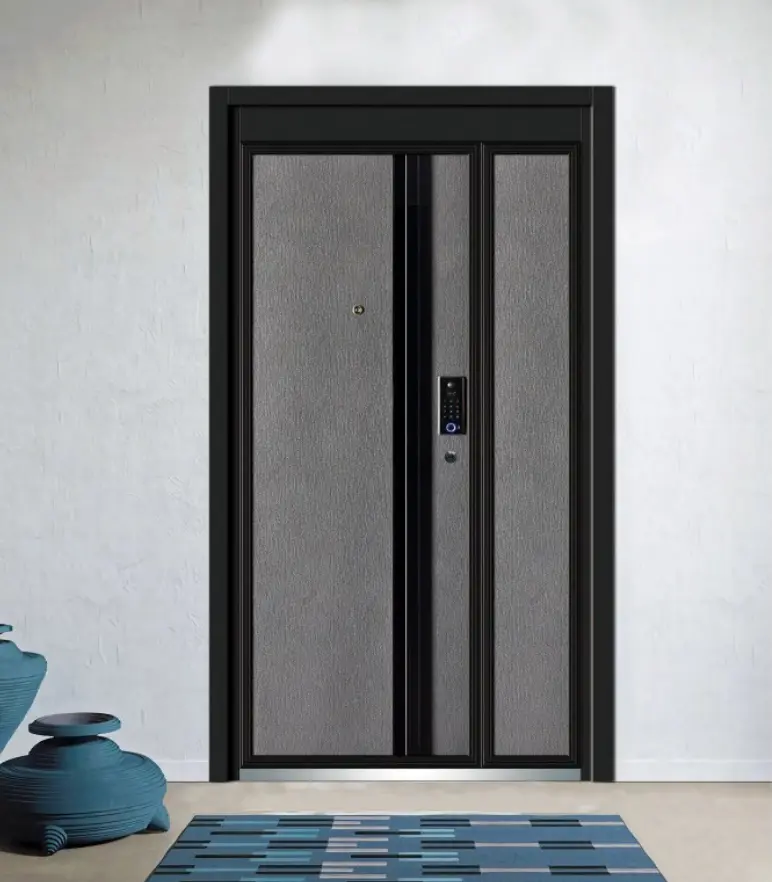 Steel Finished Zonle Doors Steel Metal Plaid Doors Design Brand 2