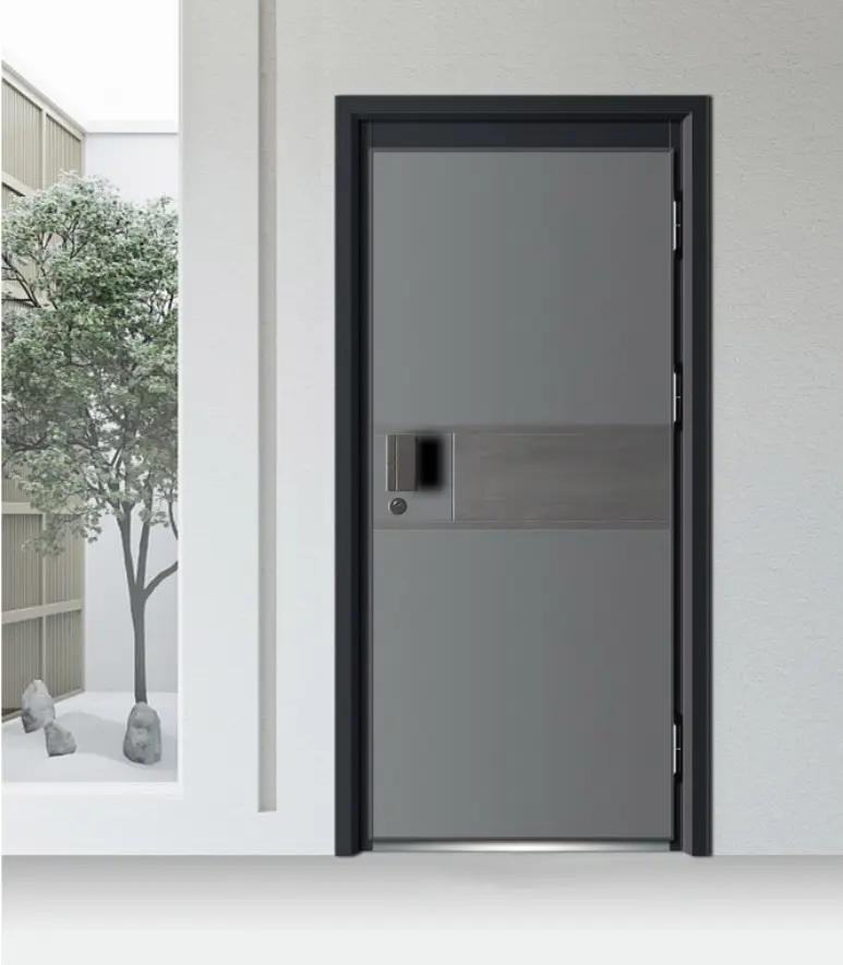 Steel Finished Tripoli Exterior Metal Door Zonle 2